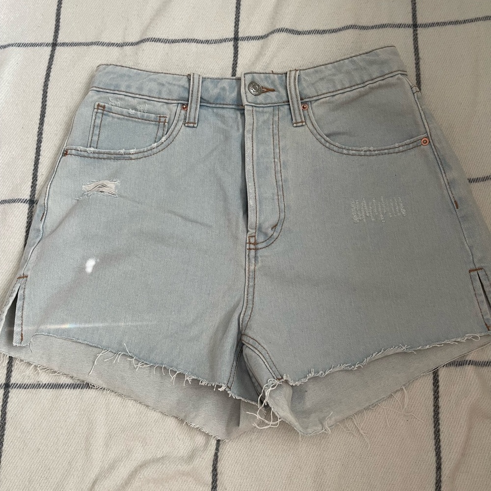 Wild Fable Light Blue High Rise Button Fly Denim Women Shorts Size 4